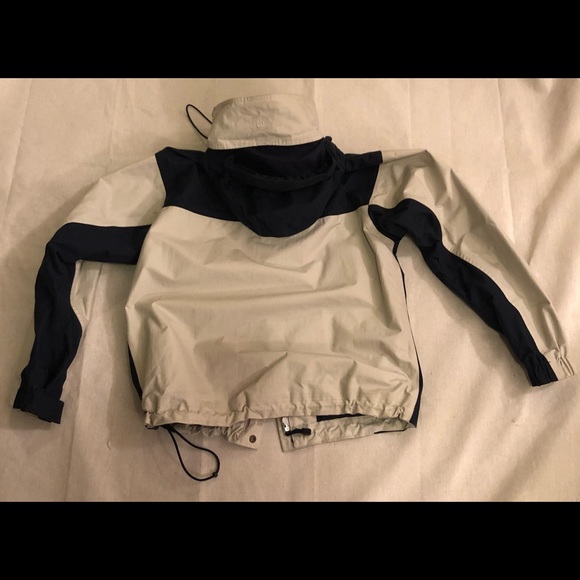 Timberland Weathergear Hooded Jacket- unisex Size Color: Beige/ Navy size XS - Picture 11 of 12